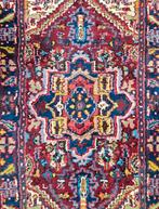 Handgeknoopt Perzisch wol Heriz tapijt medallion 92x160cm, Gebruikt, Crème, Onbekend, Onbekend