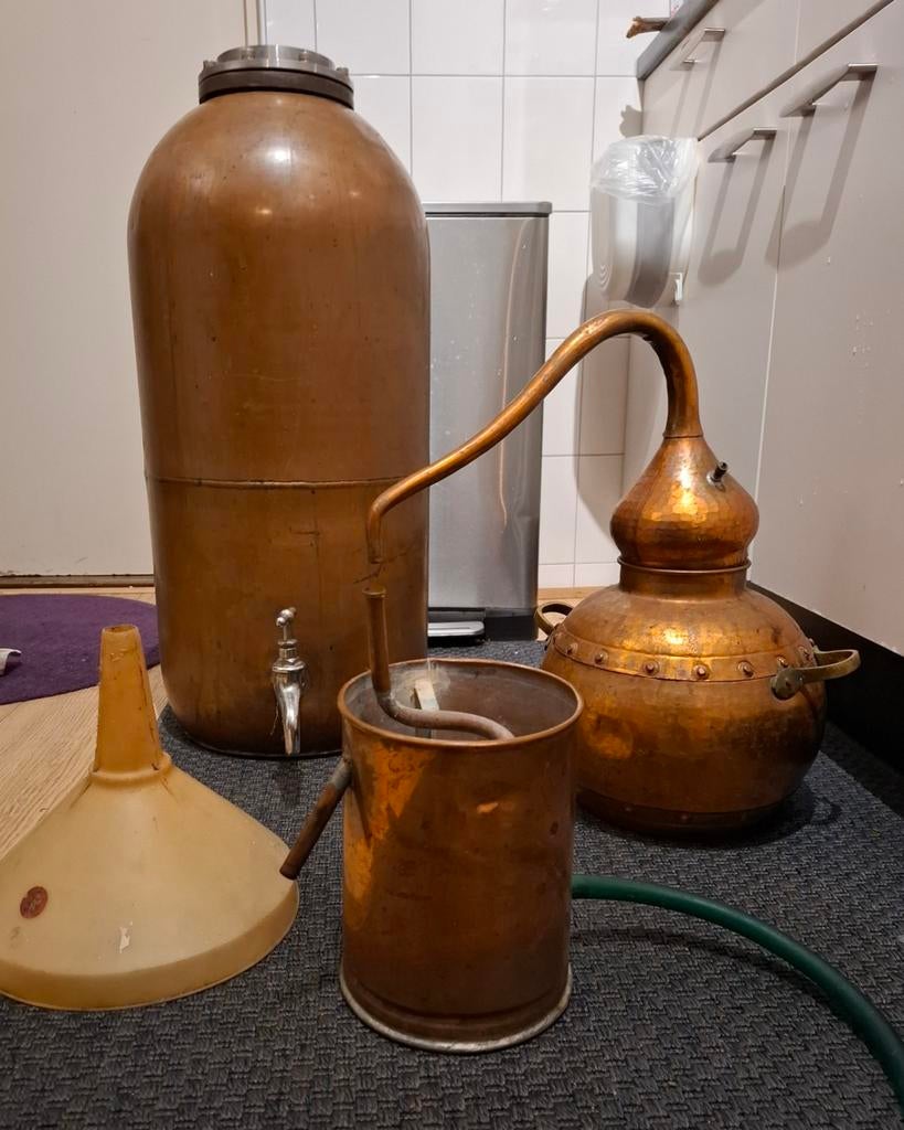 alambiek-destilleerketel set, Antiek en Kunst, Ophalen