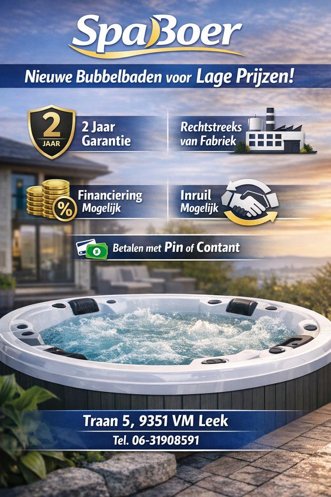 Nieuwe Balboa gezins spa incl 2 jaar garantie, Info@SpaBoer.nl, Traan 5 9351 VM, Nieuw, Ophalen of Verzenden