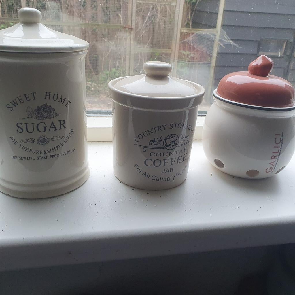 Keuken potten en bloempotten, Huis en Inrichting, Ophalen, Gebruikt, Overige materialen, Pot, Bus of Blik