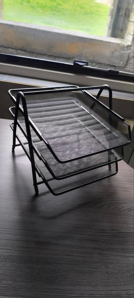 Metalen papierlade bureau organizer, Ophalen of Verzenden, Gebruikt