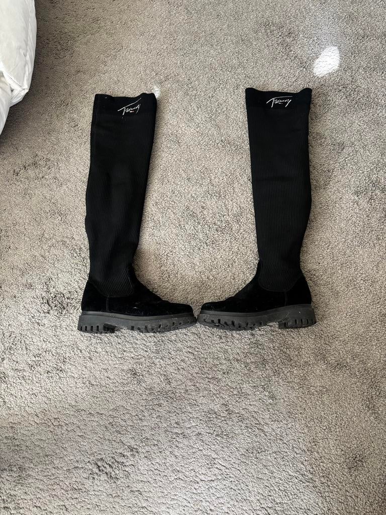 Tommy hilfiger denim overknee laarsen boots sock merk hip 38, Ophalen of Verzenden, Zo goed als nieuw