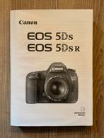 Handleiding Canon EOS 5Ds / EOS 5Ds R engelstalig, Ophalen of Verzenden, Zo goed als nieuw