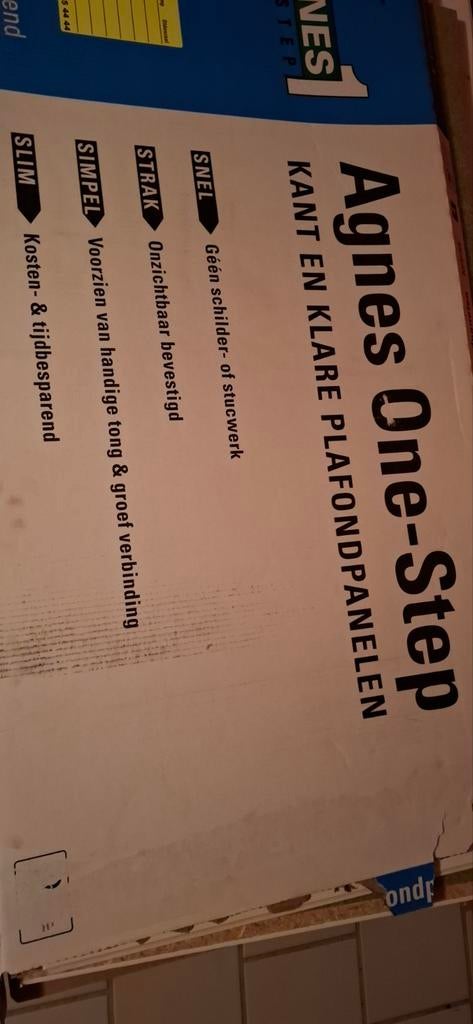 3 Agnes plafondplaten, linnen look, Ophalen