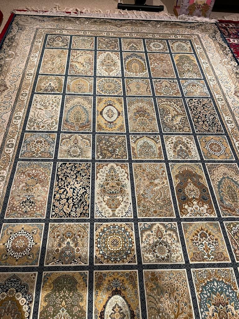 Perzische Kashan kleden (2 stuks), Huis en Inrichting, Stoffering | Tapijten en Kleden, Ophalen, Gebruikt, Beige, 200 cm of meer