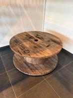 Unieke kabelhaspel salontafel - robuust en industrieel, Gebruikt, 100 tot 150 cm, 50 tot 75 cm, Rond