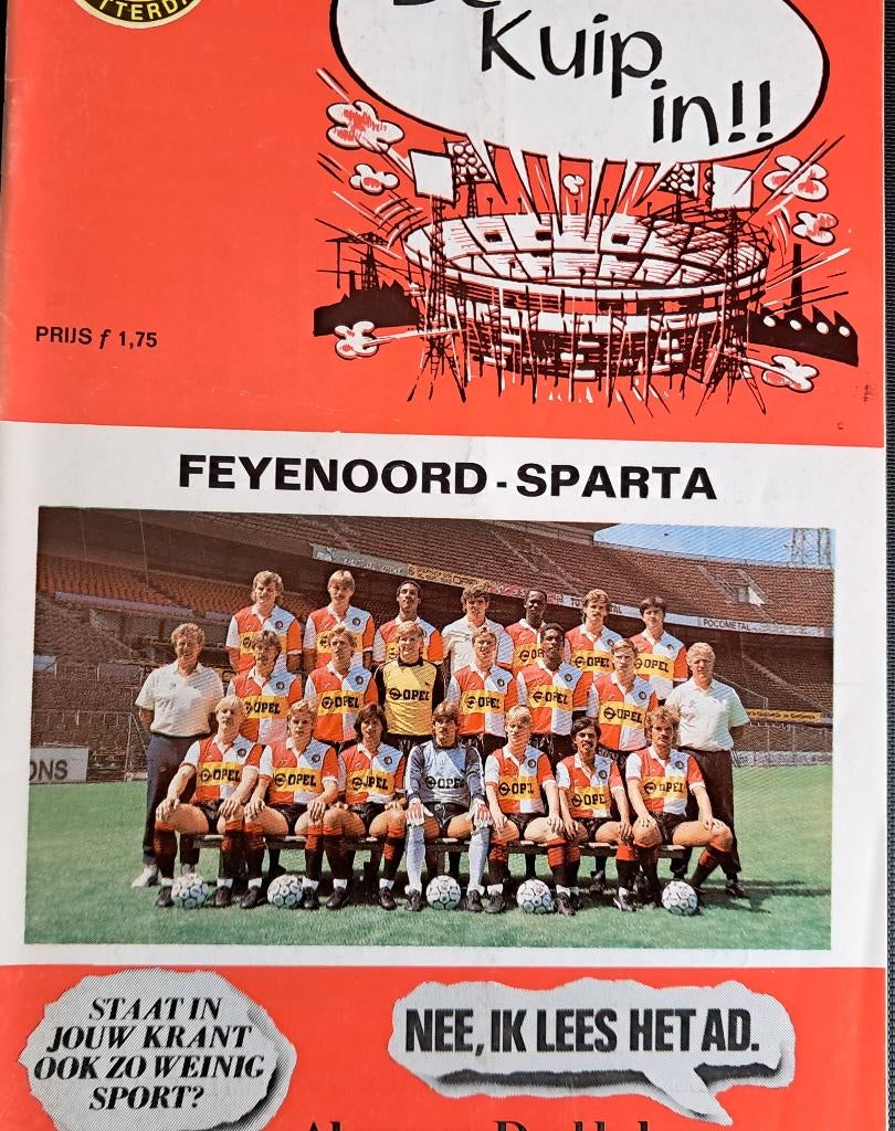 Feyenoord - Sparta 1985/1986, Ophalen of Verzenden, Zo goed als nieuw, Feyenoord, Boek of Tijdschrift