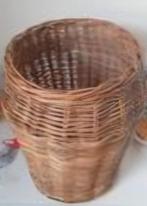 Moet weg deze week ophalen rieten mand met deksel, Ophalen, Mand, Rond, Zo goed als nieuw