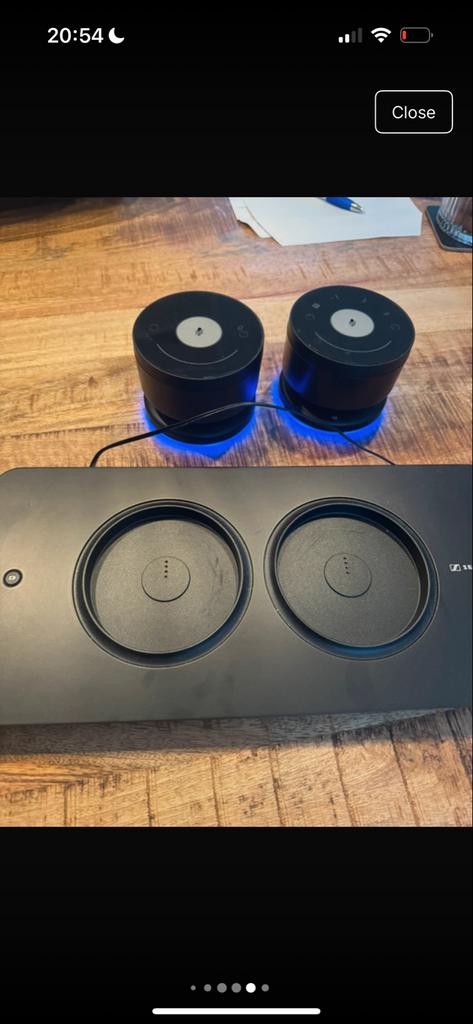 Sennheiser luidsprekers met oplaadstation, Audio, Tv en Foto, Luidsprekers, Ophalen of Verzenden, Gebruikt, Overige typen, Overige merken