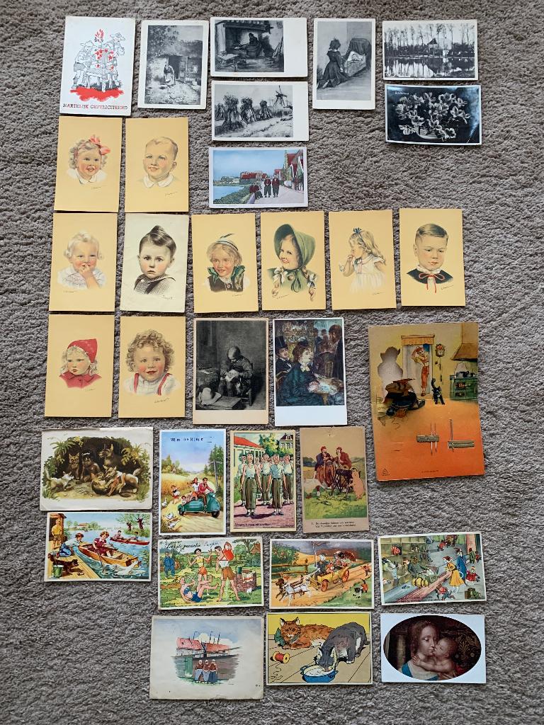 Partij vintage ansichtkaarten portretten, vakantie, leger, Verzenden, Voor 1920, Utrecht