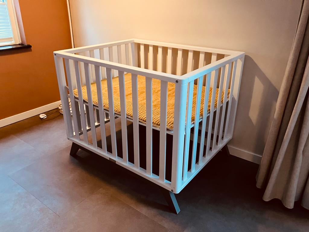 Witte box - Bopita, Kinderen en Baby's, Boxen, Ophalen, Gebruikt, Rechthoekig, In hoogte verstelbaar