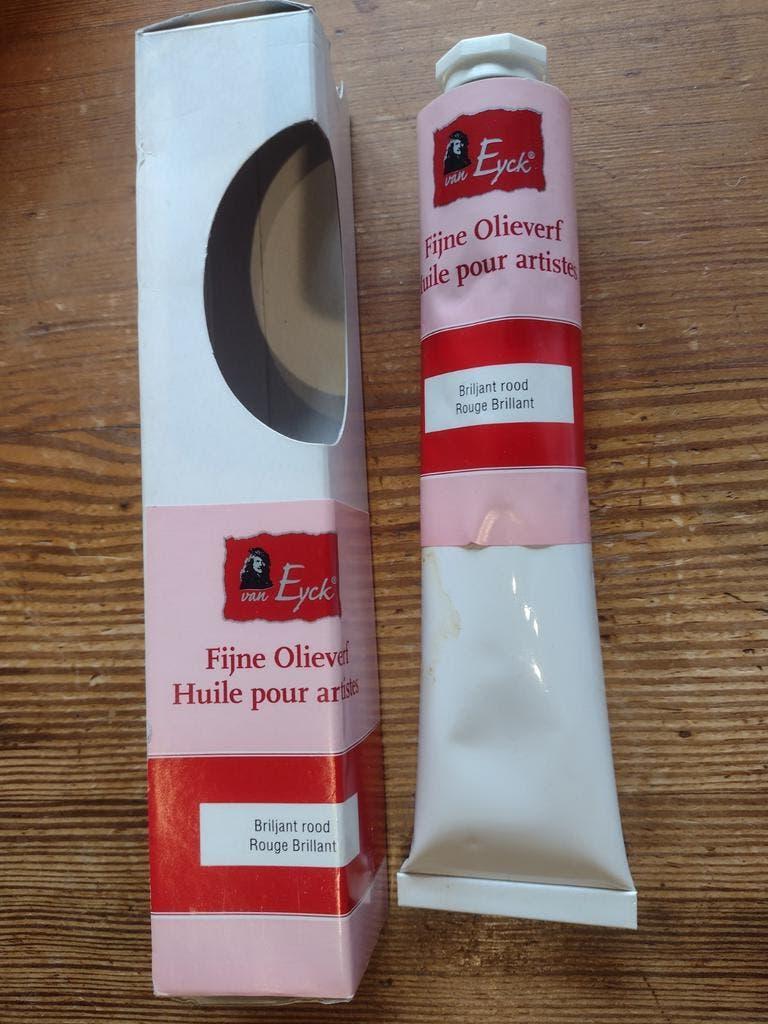 tube fijne olieverf van Eyck briljant rood 150 ml, Hobby en Vrije tijd, Schilderen, Ophalen, Nieuw, Olieverf