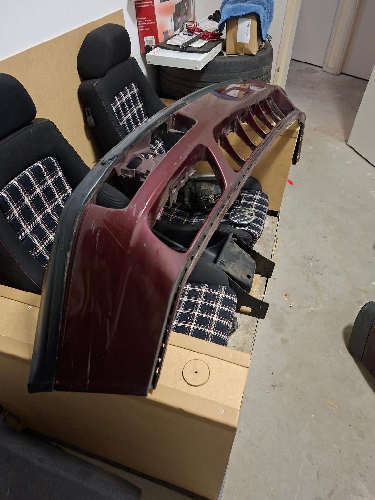 Vw golf mk3/cabrio bumper set, Ophalen, Gebruikt, Volkswagen, Bumper