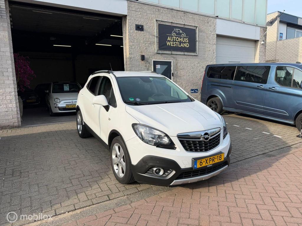 Opel Mokka 1.4 T Cosmo, Auto's, Euro 5, Gebruikt, 4 cilinders, Wit