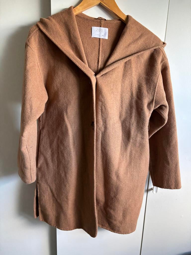 Zara jas met capuchon, maat 164 (valt als S), Ophalen of Verzenden, Zo goed als nieuw, Meisje, Jas