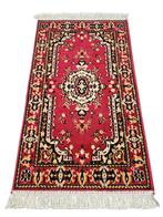 Vintage oosters Tabriz vloerkleed medallion rood 63x108cm, 100 tot 150 cm, Onbekend, Zo goed als nieuw, Onbekend