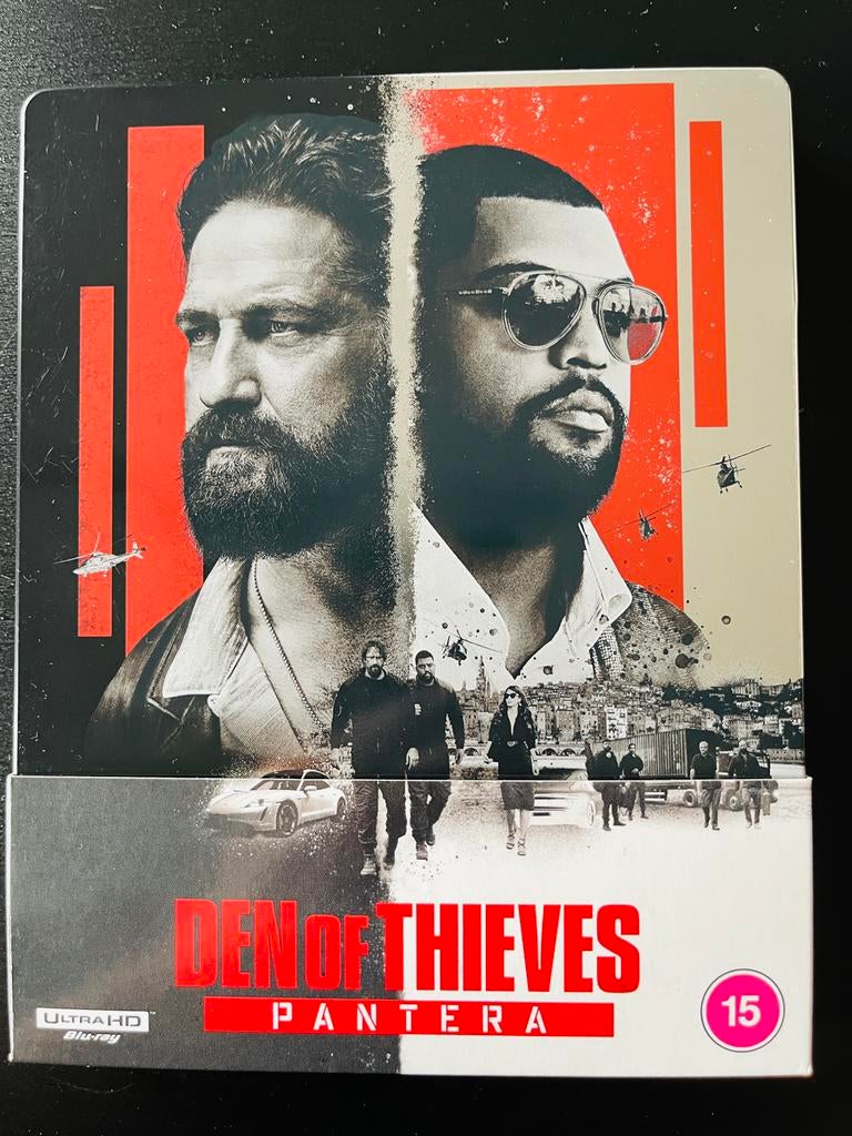 Den of Thieves Pantera STEELBOOK Ultra HD 4K Blu-ray, Ophalen of Verzenden, Zo goed als nieuw, Actie