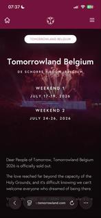 Tomorrowland tickets ter ruil gezocht – Weekend 1, Tickets en Kaartjes, Drie personen of meer, Juli