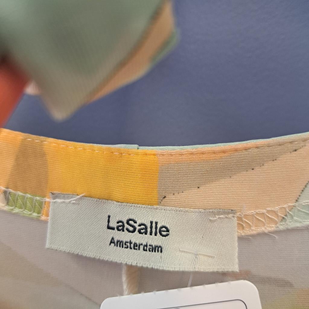 LaSalle Amsterdam jurk zomerse print 3/4 mouw mt 38/40 50781, Maat 38/40 (M), ., Ophalen of Verzenden, Zo goed als nieuw