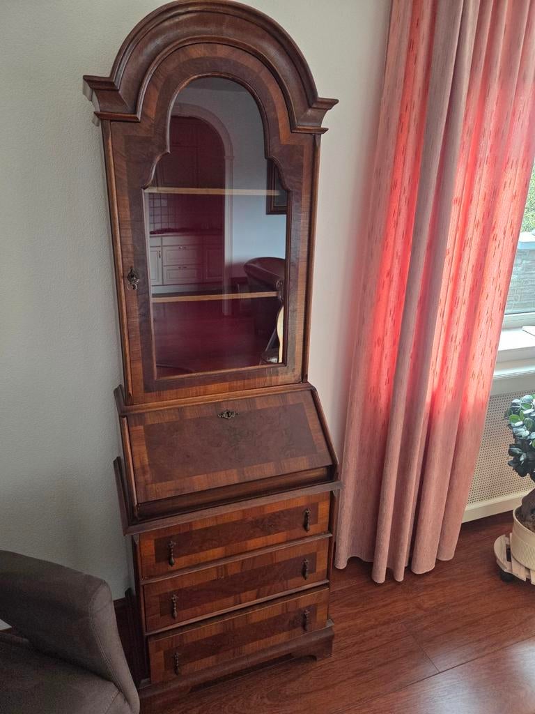 Antieke secretaire met vitrinekast, Antiek en Kunst, Ophalen