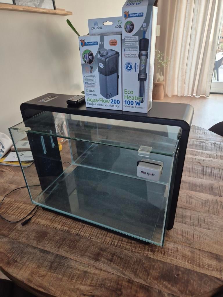 SuperFish Home 65 aquarium, Dieren en Toebehoren, Vissen | Aquaria en Toebehoren, Ophalen, Gebruikt, Leeg aquarium