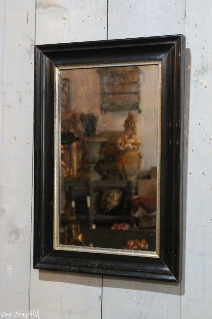Oude houten spiegel, Antiek en Kunst, Ophalen of Verzenden