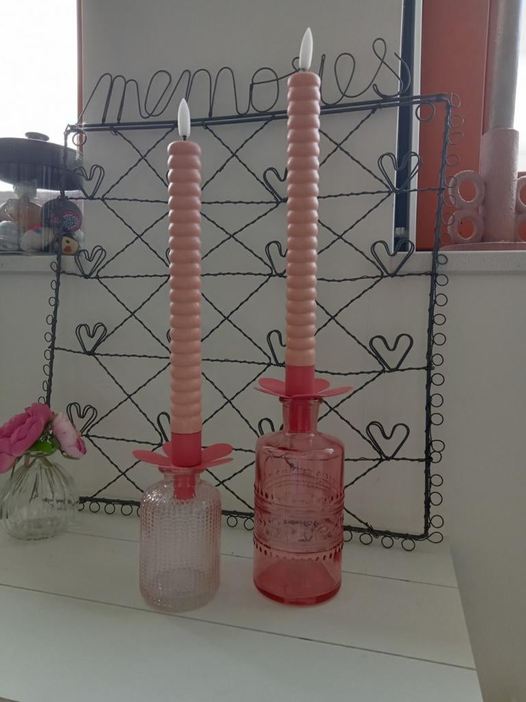 Xenos " Kaarshouders bloem ", Huis en Inrichting, Woonaccessoires | Kandelaars en Kaarsen, Zo goed als nieuw, Kandelaar, Minder dan 25 cm