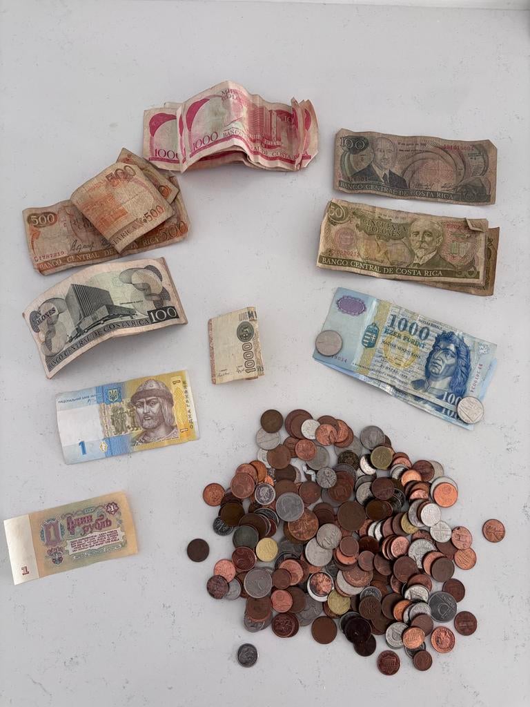 Diverse verzameling valuta: bankbiljetten en munten, Ophalen of Verzenden, Vóór koninkrijk, Overige waardes, Losse munt