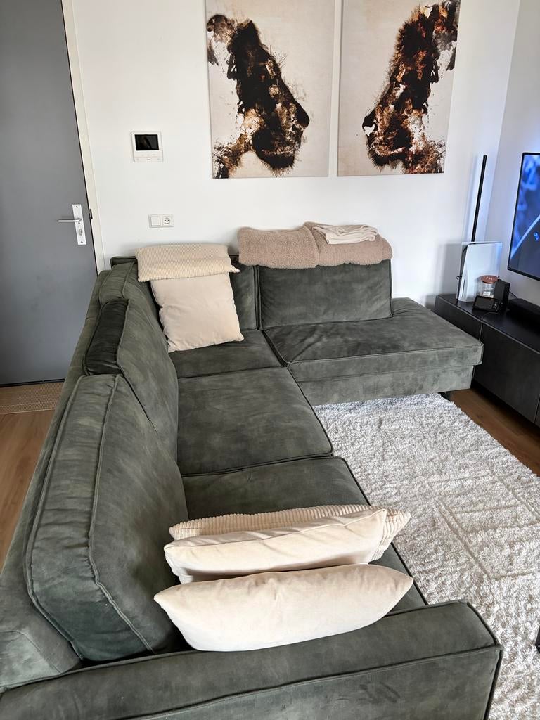 Heerlijke en makkelijk te onderhouden hoekbank, Huis en Inrichting, Banken | Bankstellen, Ophalen, 250 tot 300 cm, Gebruikt, 100 tot 125 cm