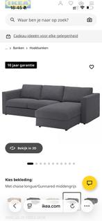 IKEA VIMLE hoezen Gunnared grijs, Huis en Inrichting, Banken | Bankstellen, Ophalen, 250 tot 300 cm, Gebruikt, Hoekbank