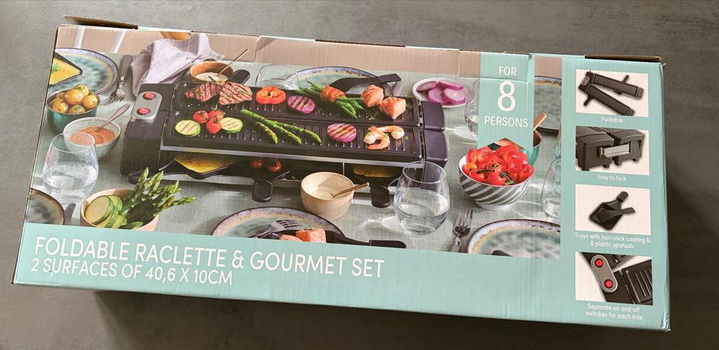 Gourmetstel voor 8 personen, Ophalen of Verzenden, Zo goed als nieuw, 8 personen of meer