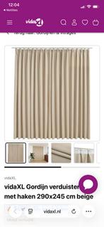 2x verduisterende gordijnen beige 2.80x2.25, Huis en Inrichting, Ophalen of Verzenden, Zo goed als nieuw, Beige, 200 cm of meer