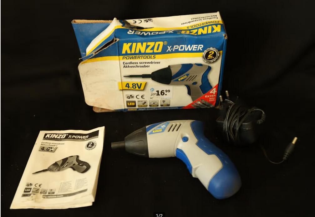 Kinzo accu schroevendraaier., Ophalen of Verzenden, Gebruikt, Minder dan 400 watt, Boor- en Schroefmachine
