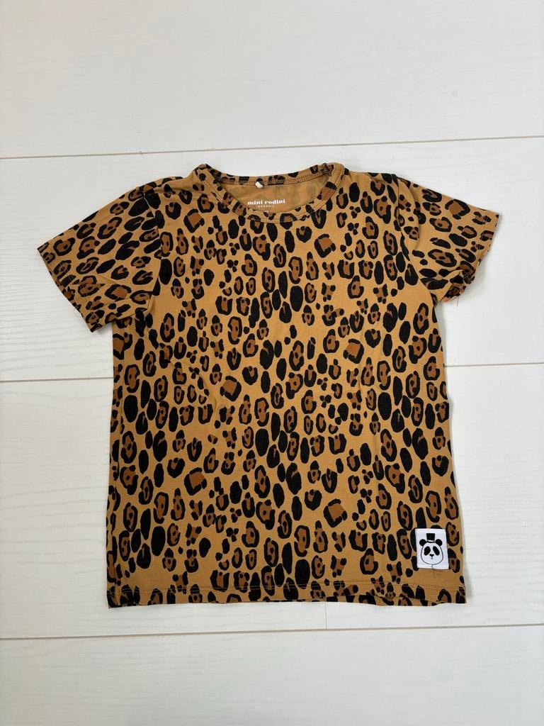Mini Rodini T-shirt luipaardprint maat 6-7, Ophalen of Verzenden, Gebruikt, Jongen of Meisje