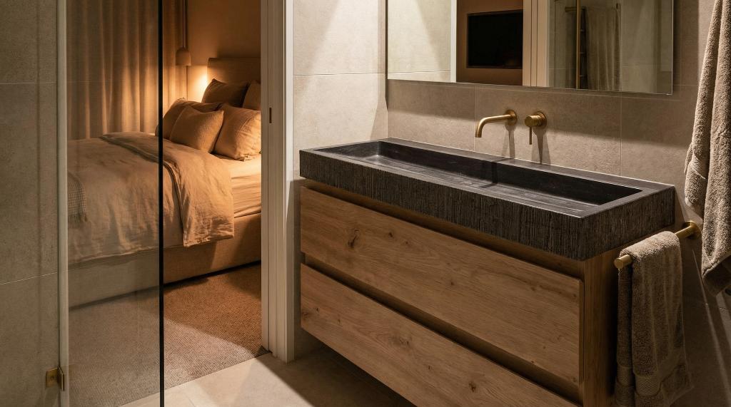 Luxe badmeubelset 120 cm met écht hardstenen wastafel, Ophalen, 100 tot 150 cm, Nieuw, Minder dan 100 cm