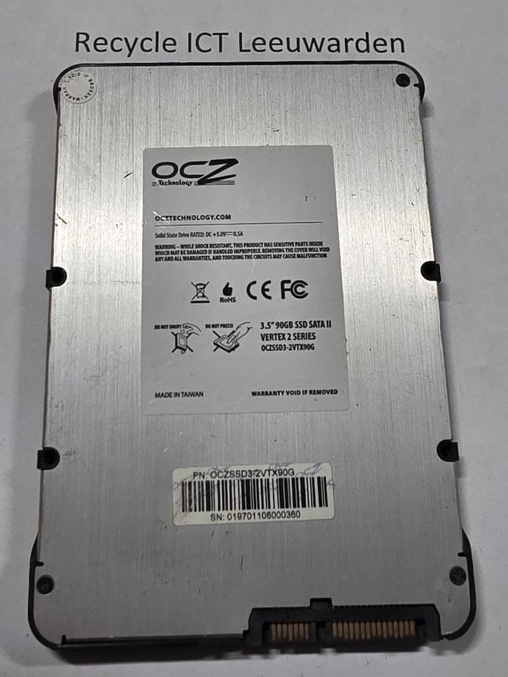 Ocz technology 90gb pc ssd hdd hardeschijf sata 2, Computers en Software, Harde schijven, Gebruikt, Desktop, Intern, SSD, SATA