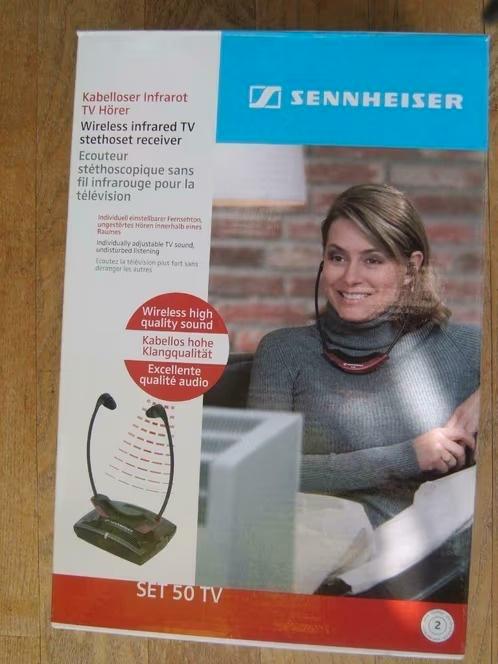 1x NIEUW IN DOOS INFRAROOD HOOFDTEL.SENNHEISER TYPE SET50TV, Audio, Tv en Foto, Koptelefoons, Nieuw, Op oor (supra aural), Sennheiser