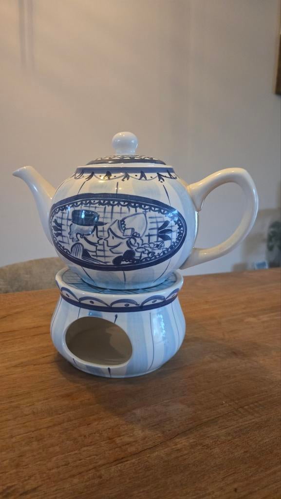 Blond Amsterdam theepot met warmhouder Delft Blond, Huis en Inrichting, Keuken | Keukenbenodigdheden, Ophalen