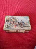 Oude blikken doos met afbeelding, Ophalen of Verzenden