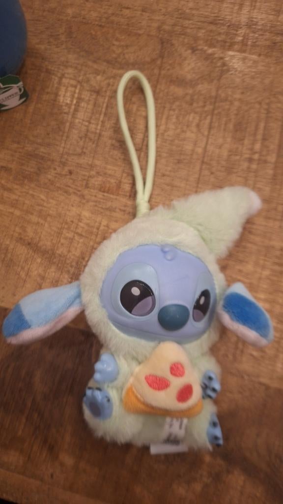 Disney Stitch Knuffel Sleutelhanger met Pizza, Disney, Disney, Overige typen, Nieuw