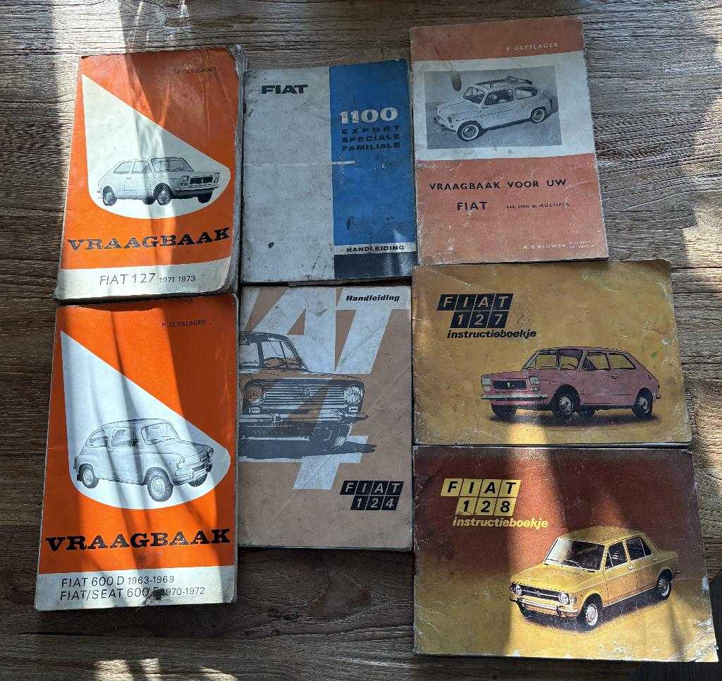 Fiat diverse oude instructieboekjes, Ophalen of Verzenden