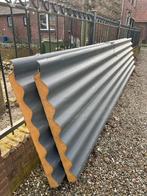 3 x sandwich geïsoleerde dakplaten golf, Doe-het-zelf en Verbouw, Dakpannen en Dakbedekking, Gebruikt, Zwart, 15 m² of meer, Metaal