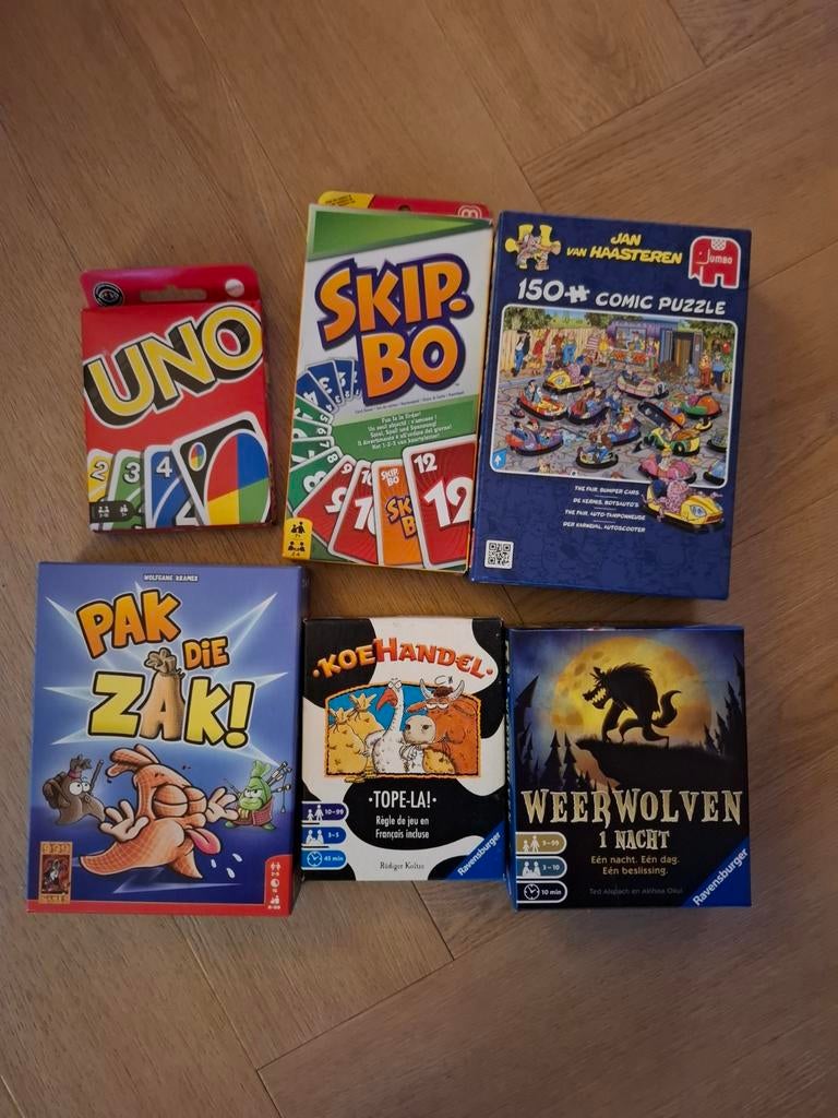 Diverse bord- en kaartspellen - deels nieuw!, Vijf spelers of meer, Ophalen of Verzenden, Zo goed als nieuw, Diverse