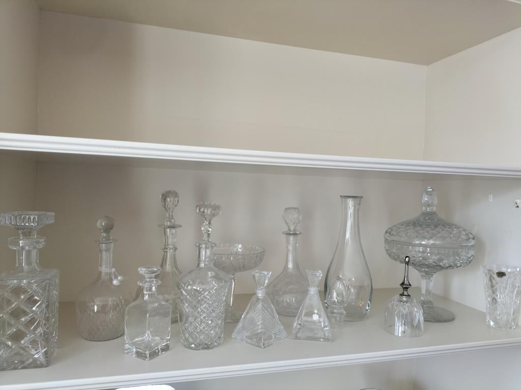 Glas en kristal collectie. Mooie decanters., Ophalen