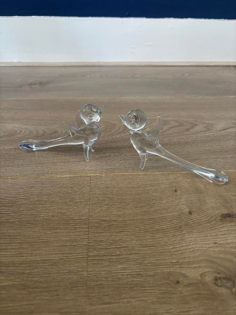 Twee glazen vogeltjes, Ophalen of Verzenden, Zo goed als nieuw, Dier