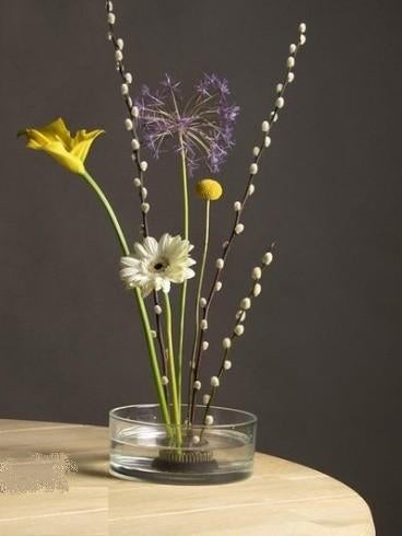 IKEBANA BOWL EN KENZAN PRIKKER JAPANSE BLOEMSIERKUNST, Overige soorten, Ophalen of Verzenden, Minder dan 100 cm, Bloeiende kamerplant