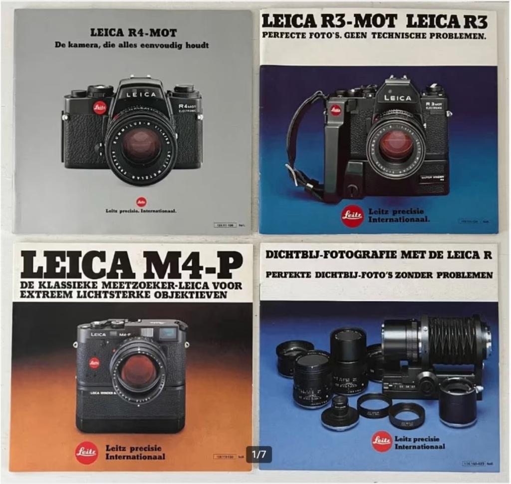 4 x Leica Brochures, Ophalen of Verzenden, Zo goed als nieuw, Catalogus