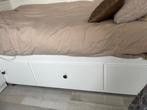 IKEA Hemnes bed met 3 lades, Ophalen, Gebruikt, Wit, Tweepersoons