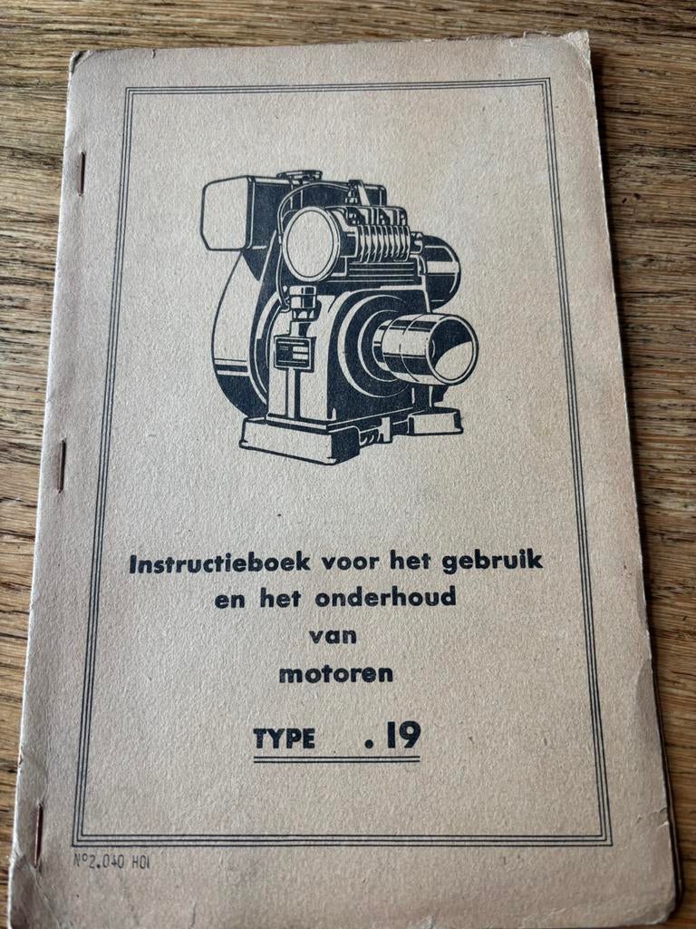 Instructie boek Bernard motor Type 19, Ophalen, Gebruikt