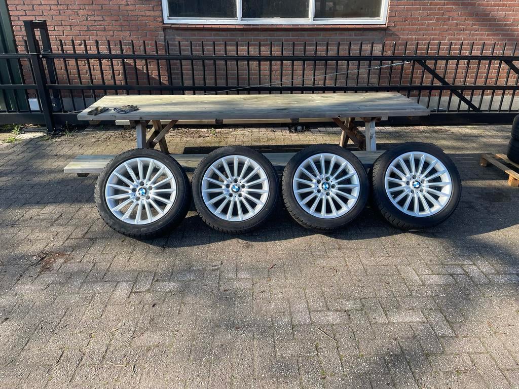 BMW F10/F11 18 inch velgen met z.g.a.n. winterbanden, Auto-onderdelen, Banden en Velgen, Ophalen, 18 inch, 245 mm, Banden en Velgen
